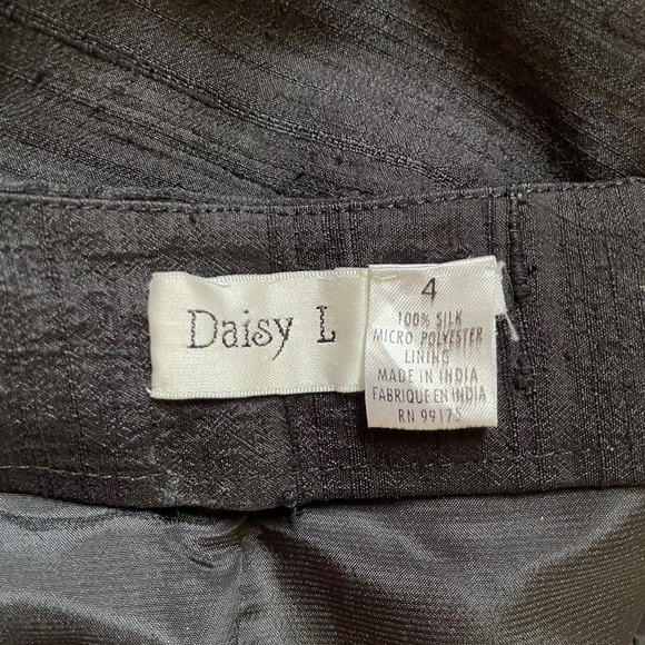 Vintage Citrus Embroidered Silk Pants - Picture 5 of 5